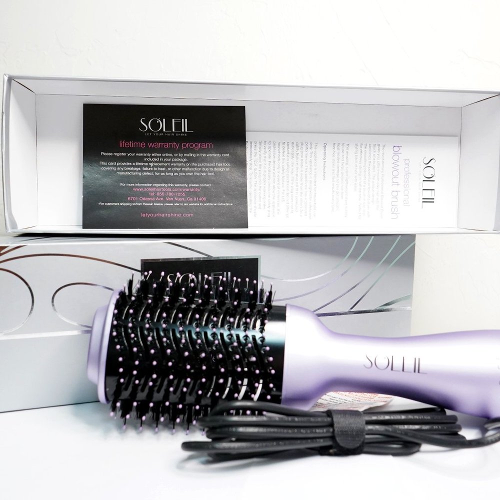 Soleil Round Hair Blower Heat Brush (Lavander)
